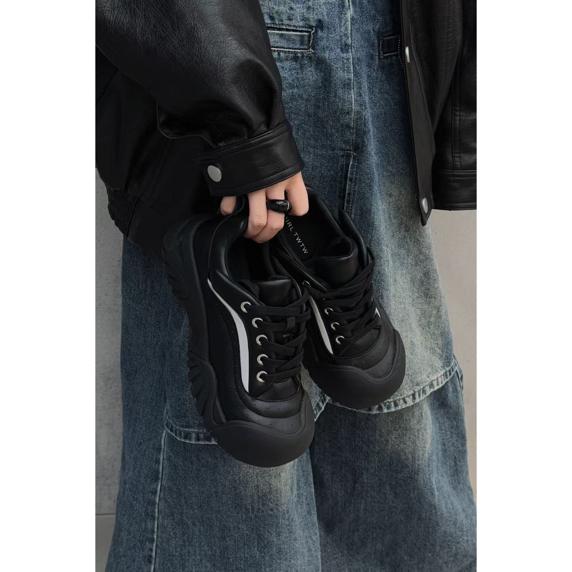 no退no换 鑫燃KIKI 百搭厚底休闲丑萌休闲大头鞋 C515-1 SG【F】