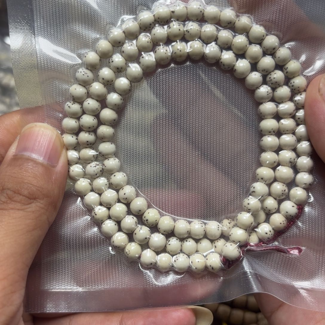 手串星月菩提星月原生态6圆河豚