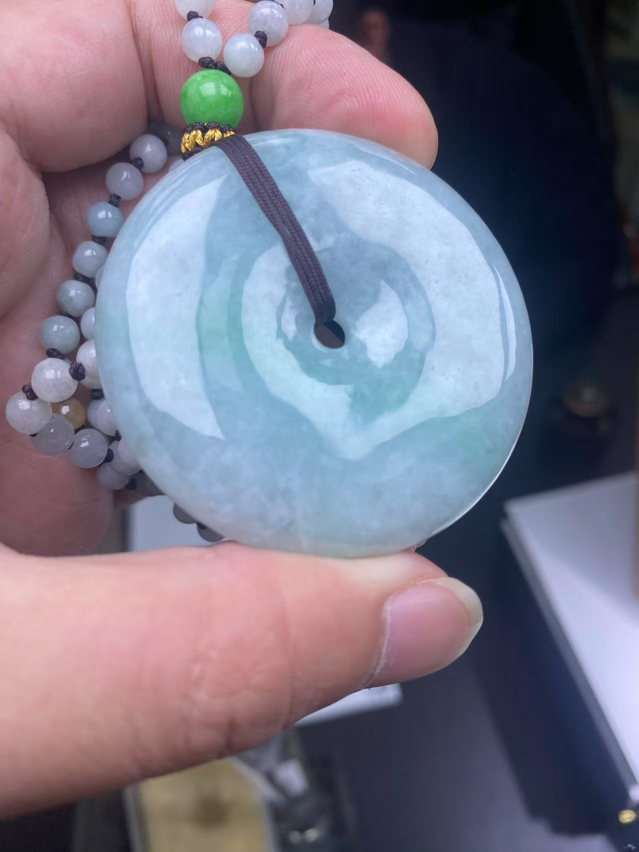 天然翡翠A货TT春彩吊坠GSMH-2