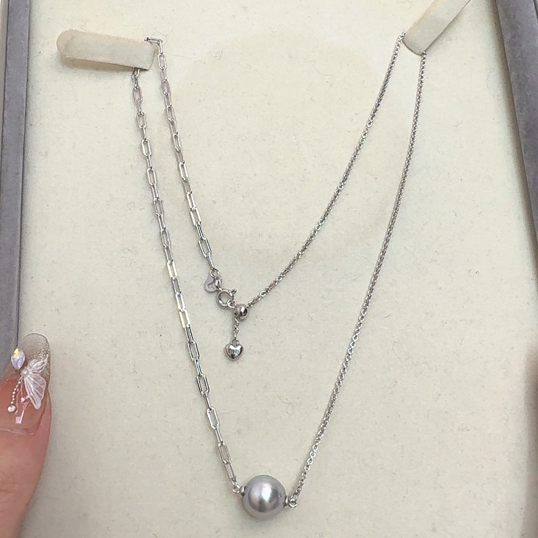 海水珍珠颈饰银S925镶嵌