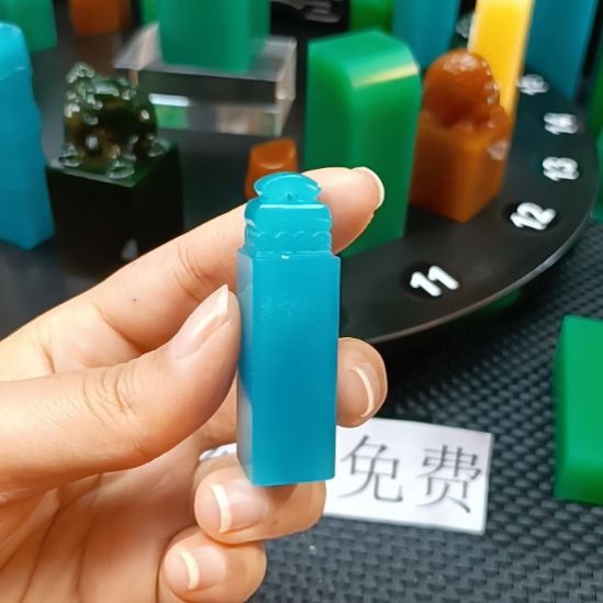 印石寿山石天空蓝