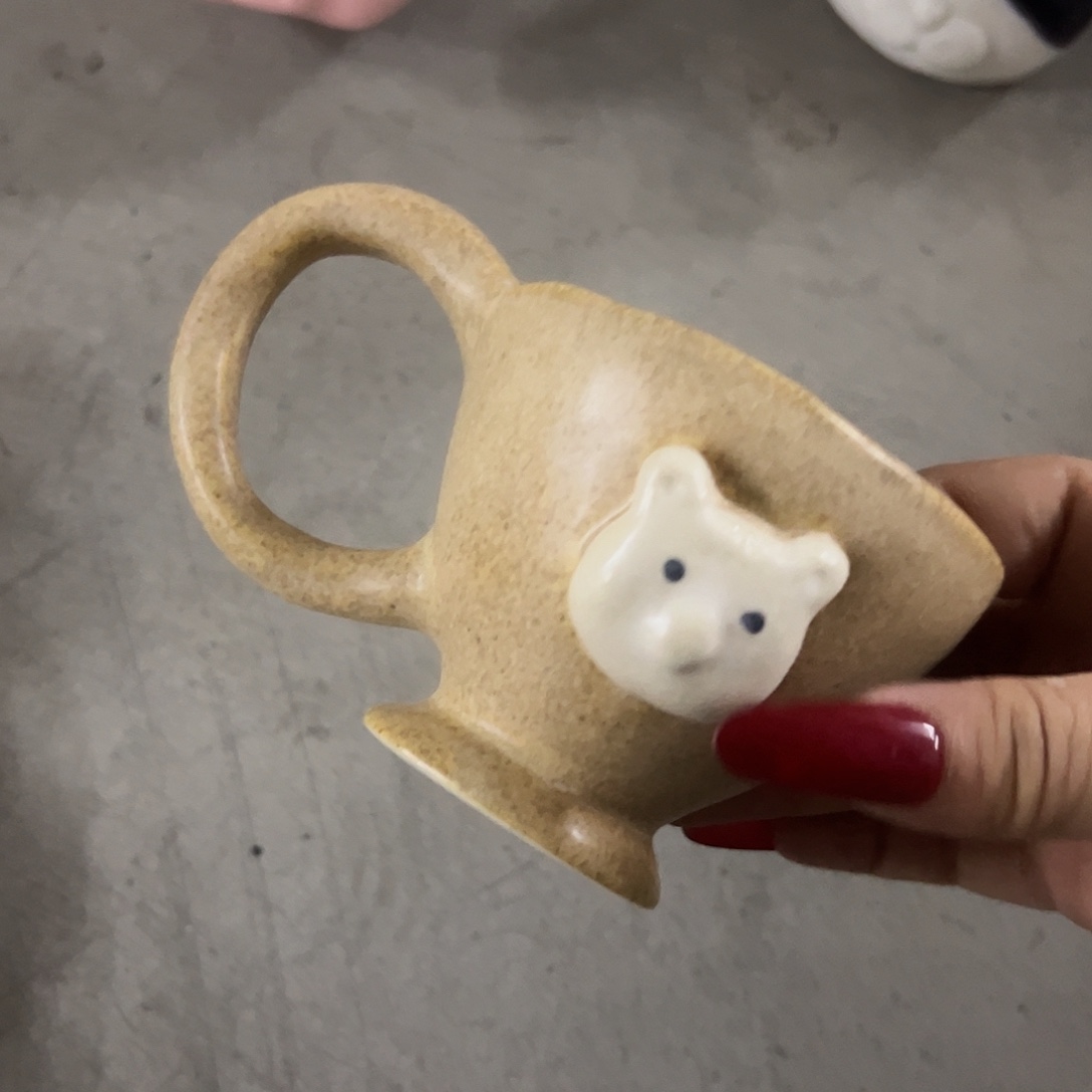 陶微瑕棕色兔子杯一个