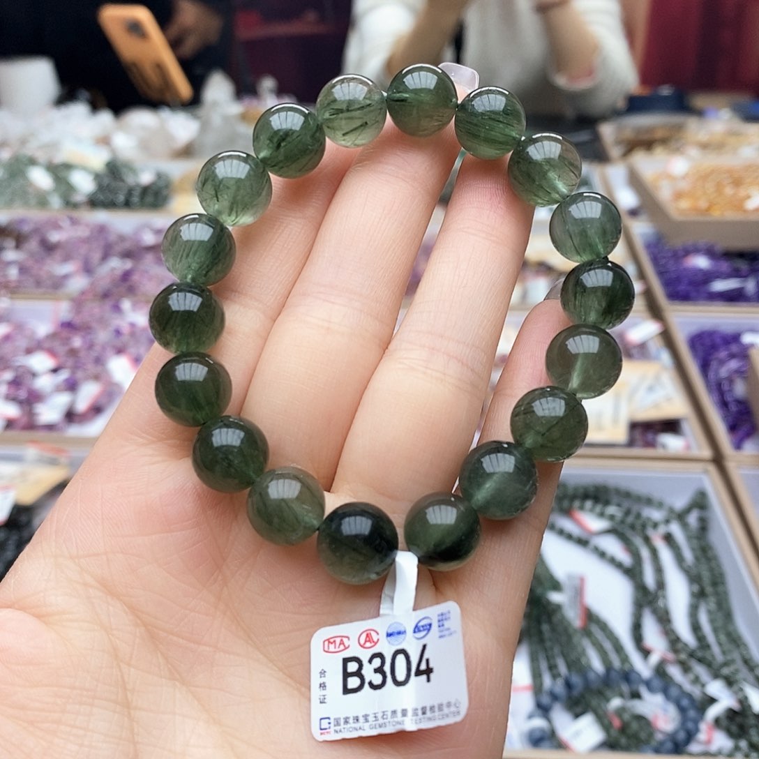 水晶手链未镶嵌B304 绿发晶