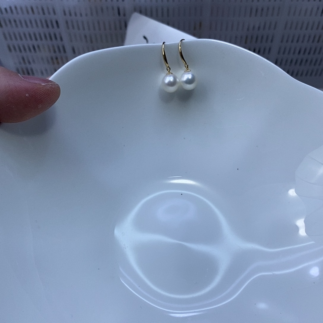 海水珍珠耳饰18K金镶嵌