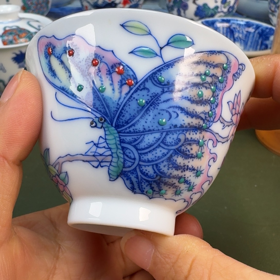 陶景德镇纯手绘茶具圆圆289