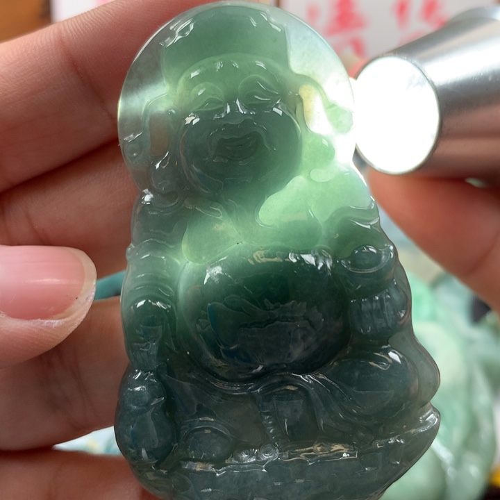 翡翠颈饰未镶嵌保真天然A货翡翠