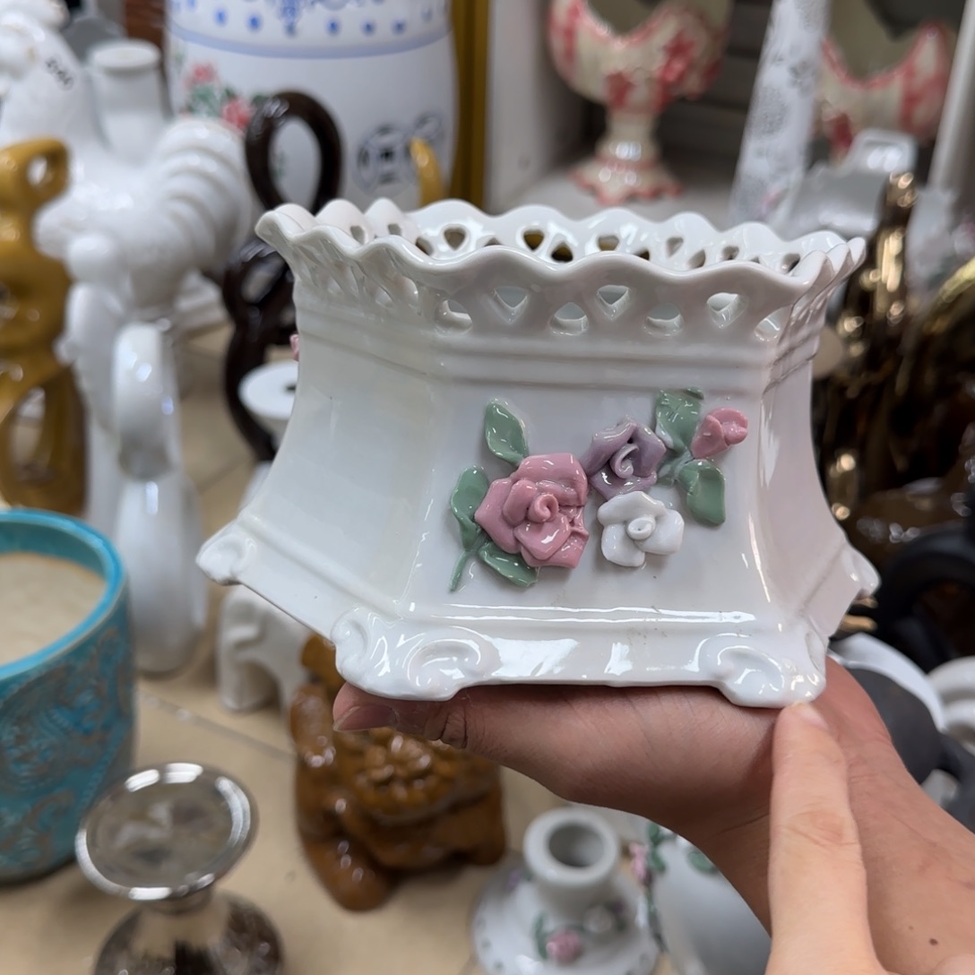 瓷片花瓶摆件陶瓷工艺