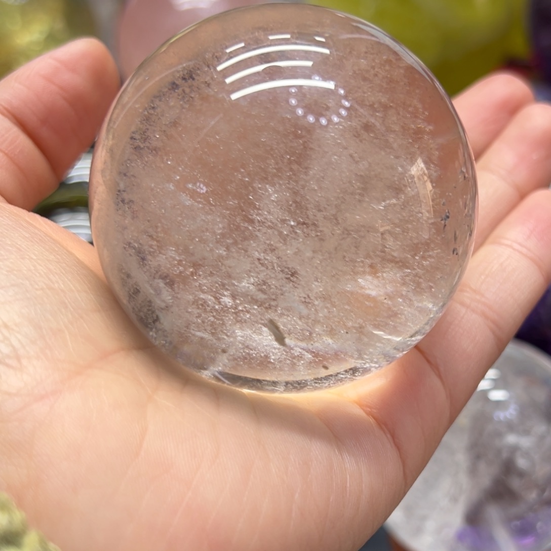 未镶嵌水晶珠宝半成品MM白水晶球C3497