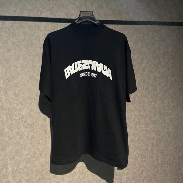 未使用 Balenciaga/巴黎世家 镜像刺绣logo短袖/2码/公价7200