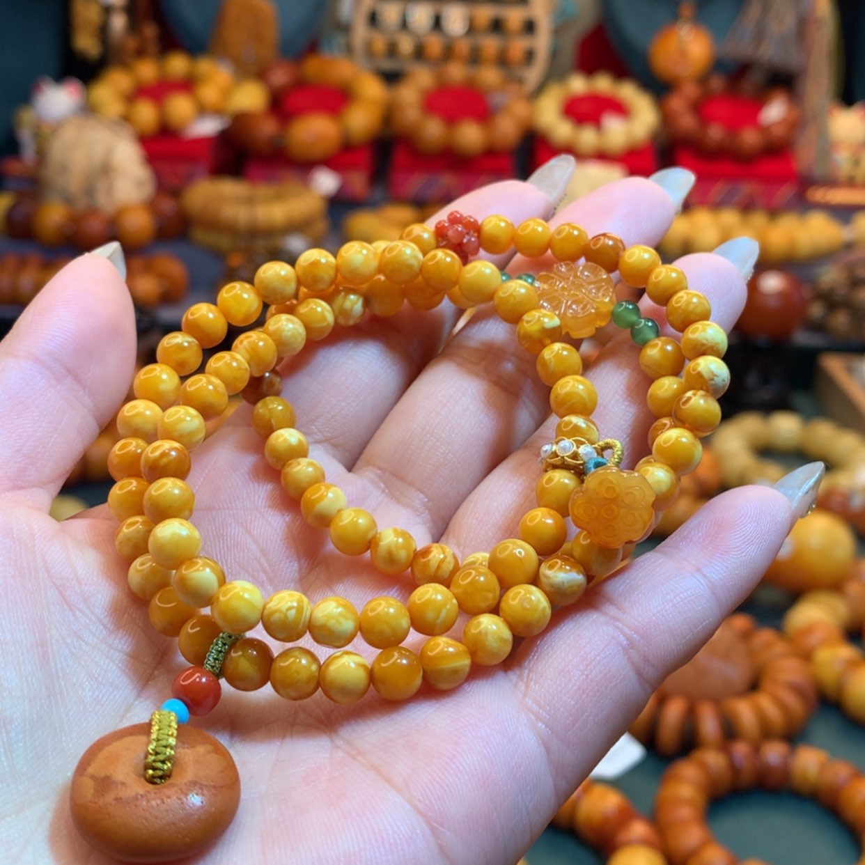 【闪购商品】蜜蜡手链未镶嵌蜜蜡手链