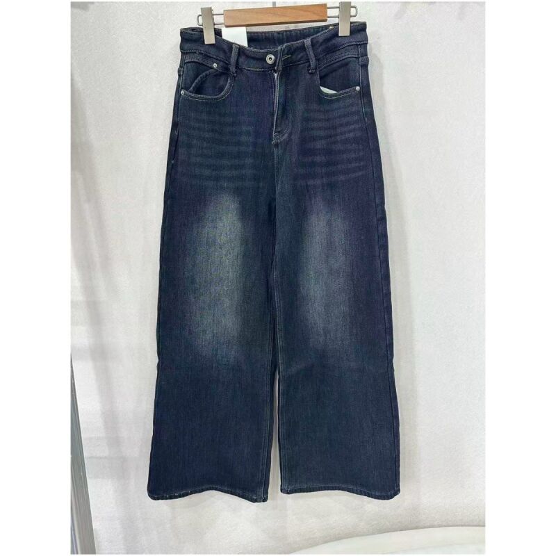 2025韩版牛仔裤新款休闲直筒高腰宽松