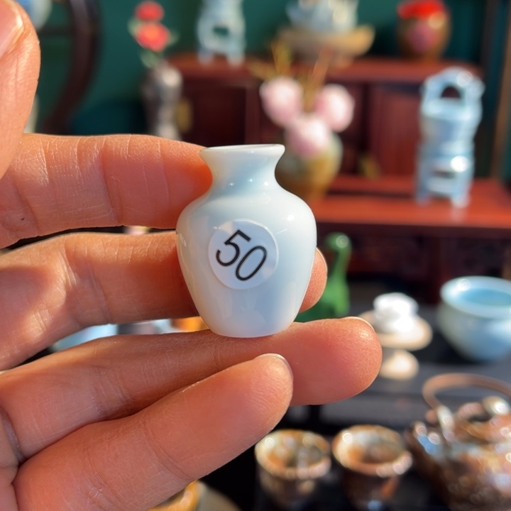 摆件微陶老王迷你花瓶
