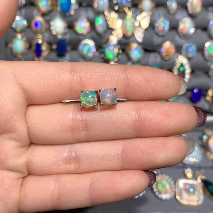 欧泊K福利耳钉银S925镶嵌阳**烂