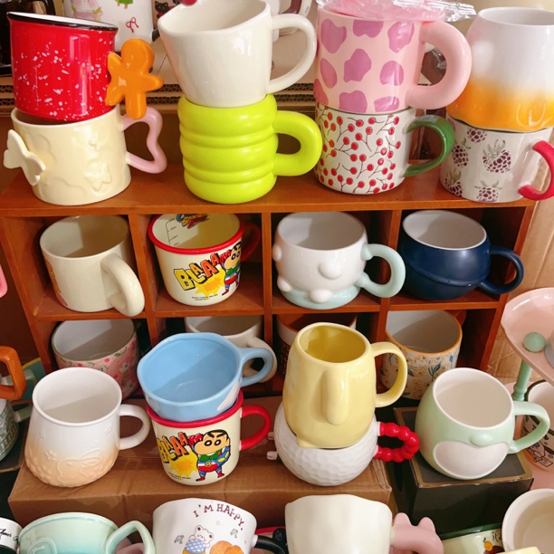 三组合点菜陶瓷牛奶杯早餐杯高颜值陶瓷咖啡杯网红马克杯默认微瑕