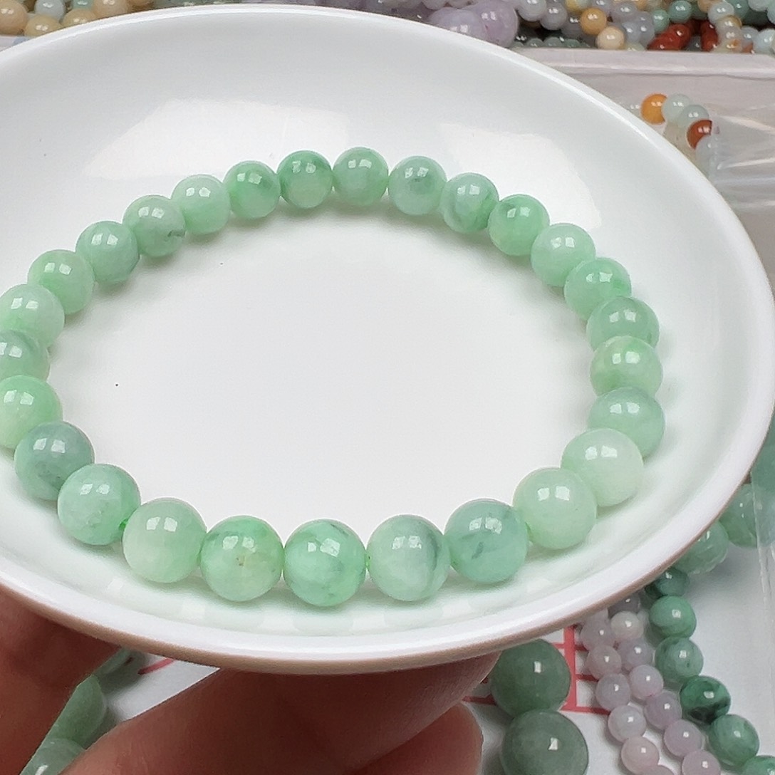 翡翠手链未镶嵌黎*堂货主老华