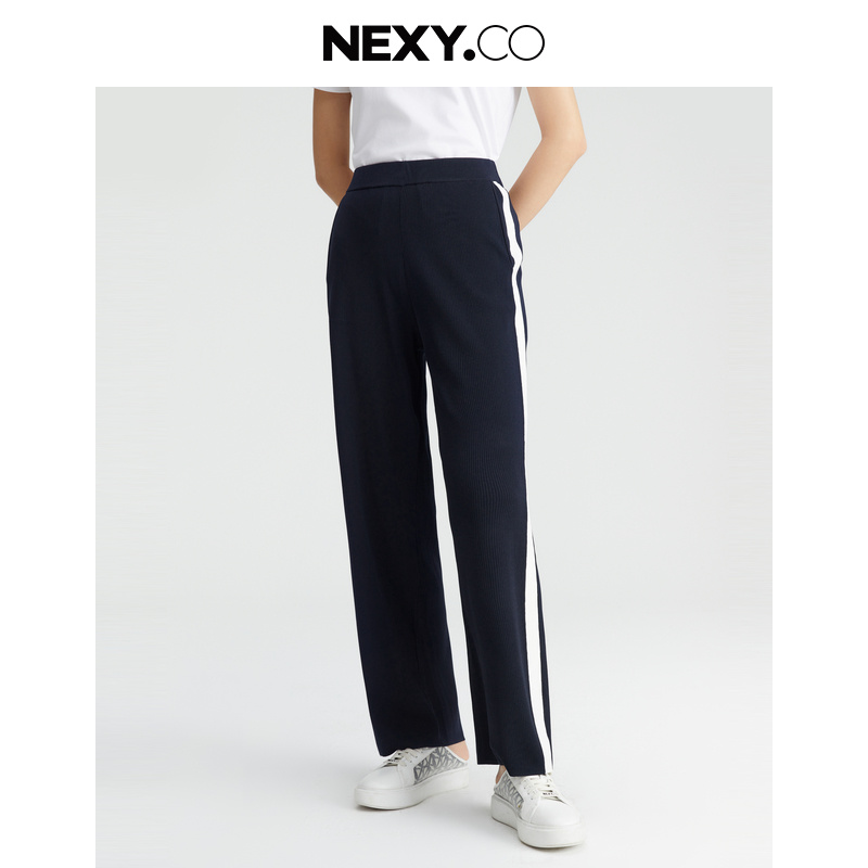 【商场同款】NEXY.CO/奈蔻宽松垂感显瘦夏季薄款高腰裤子XV02554W0
