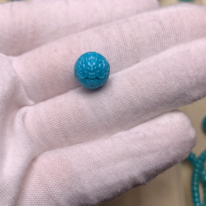 绿松石未镶嵌绿松石龙珠10.1