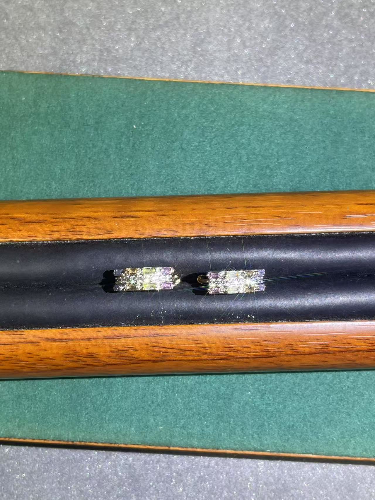 a4826玫色彩镶耳圈多样发