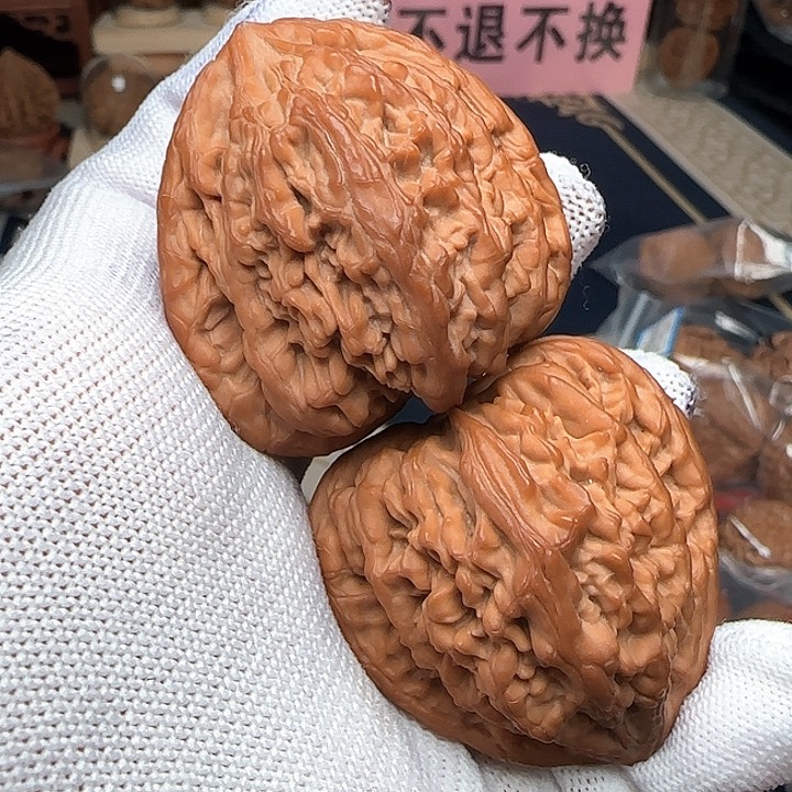 文玩核桃吊坠清*全品货头蓟县虎头王44尺