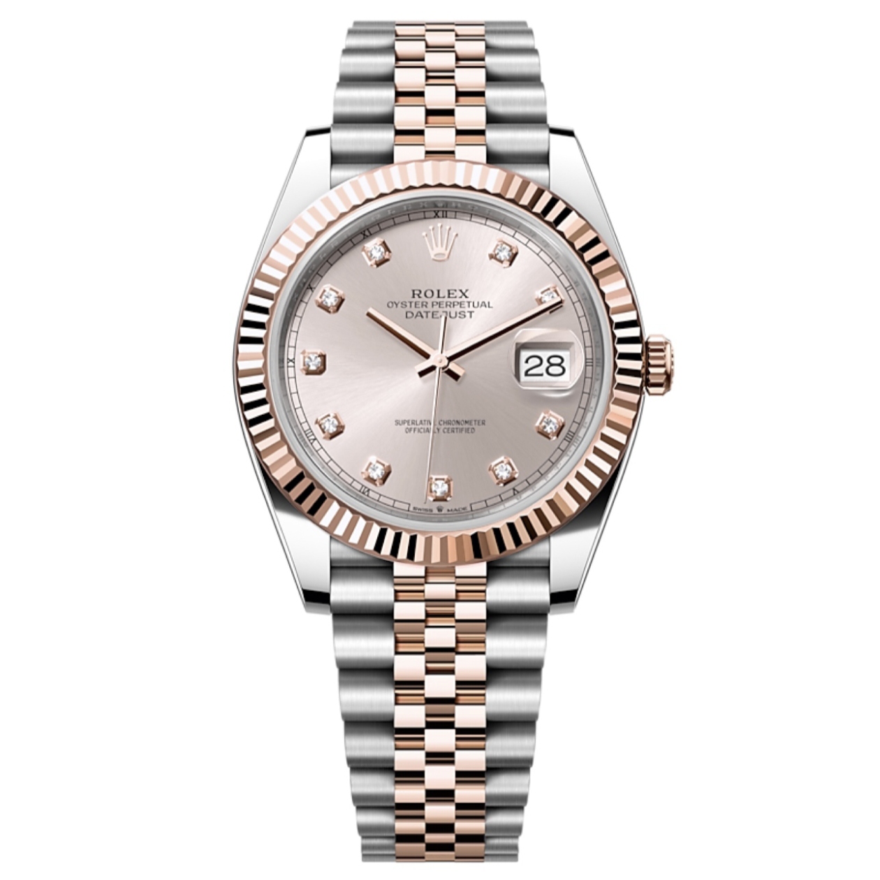 99新 Rolex/劳力士 24年全套/劳力士日志型126331粉钻