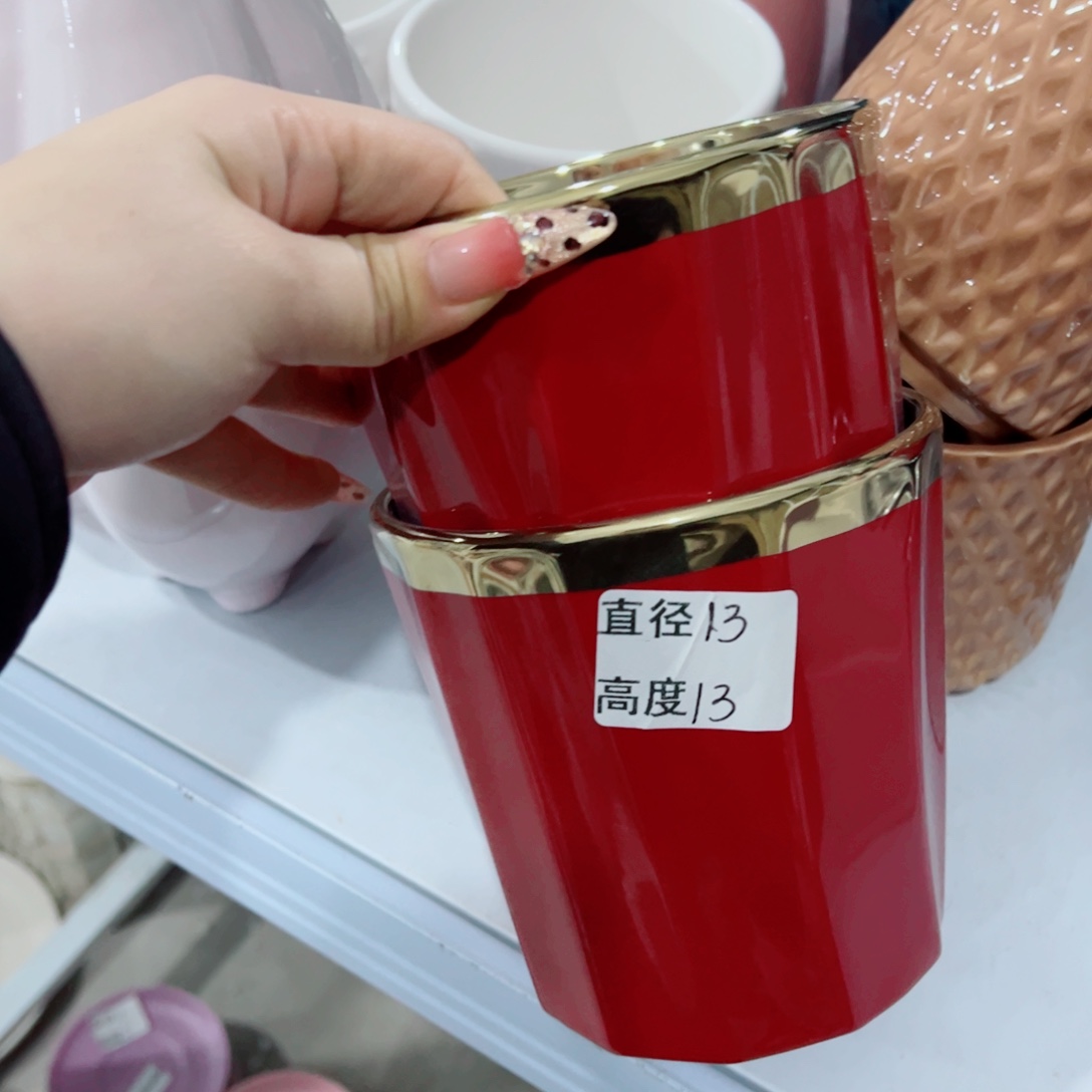 有孔，陶瓷花盆满10米包邮发货