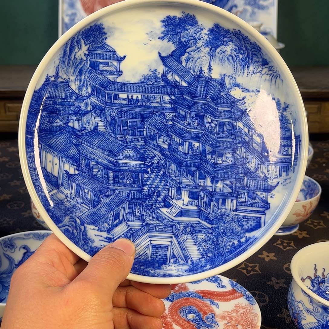 瓷片自成堂景德镇手工手绘