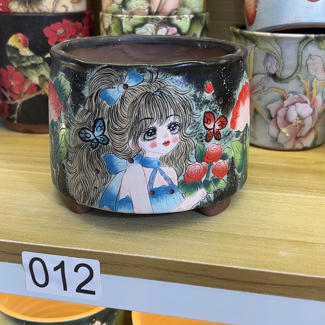 景德镇炫彩手绘口12高10.5