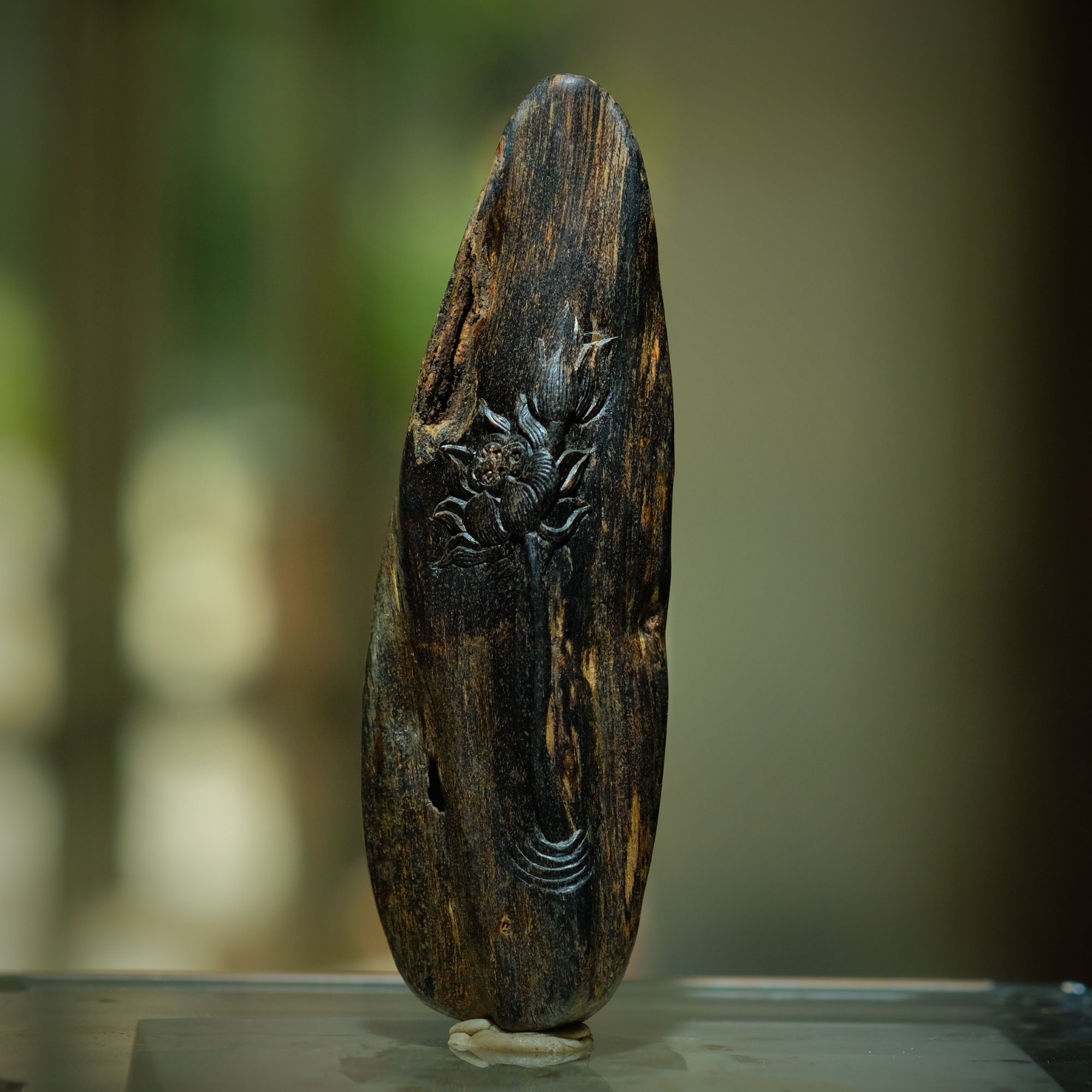 沉香【莲花】文莱沉水沉香精品收藏手工清刀吊坠挂件