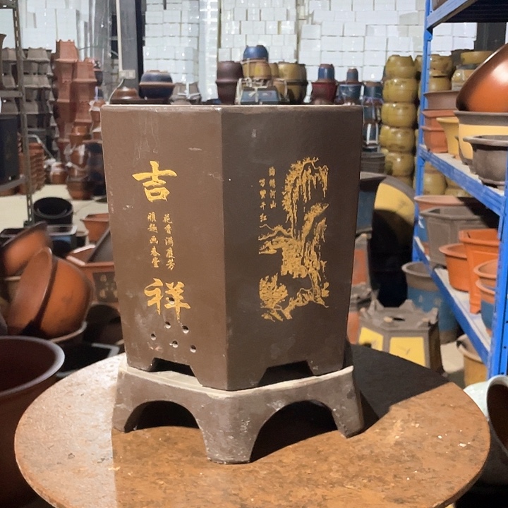 棕色如意大号六方加拖