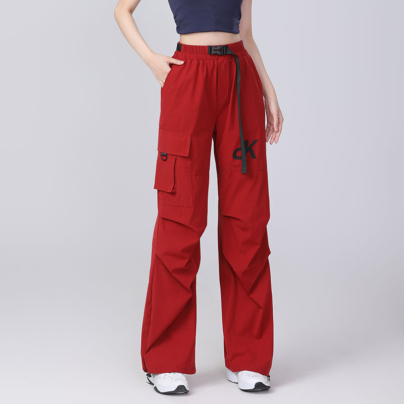 XVRV秋季美式工装裤女薄款新款宽松透气速干运动休闲阔腿裤子