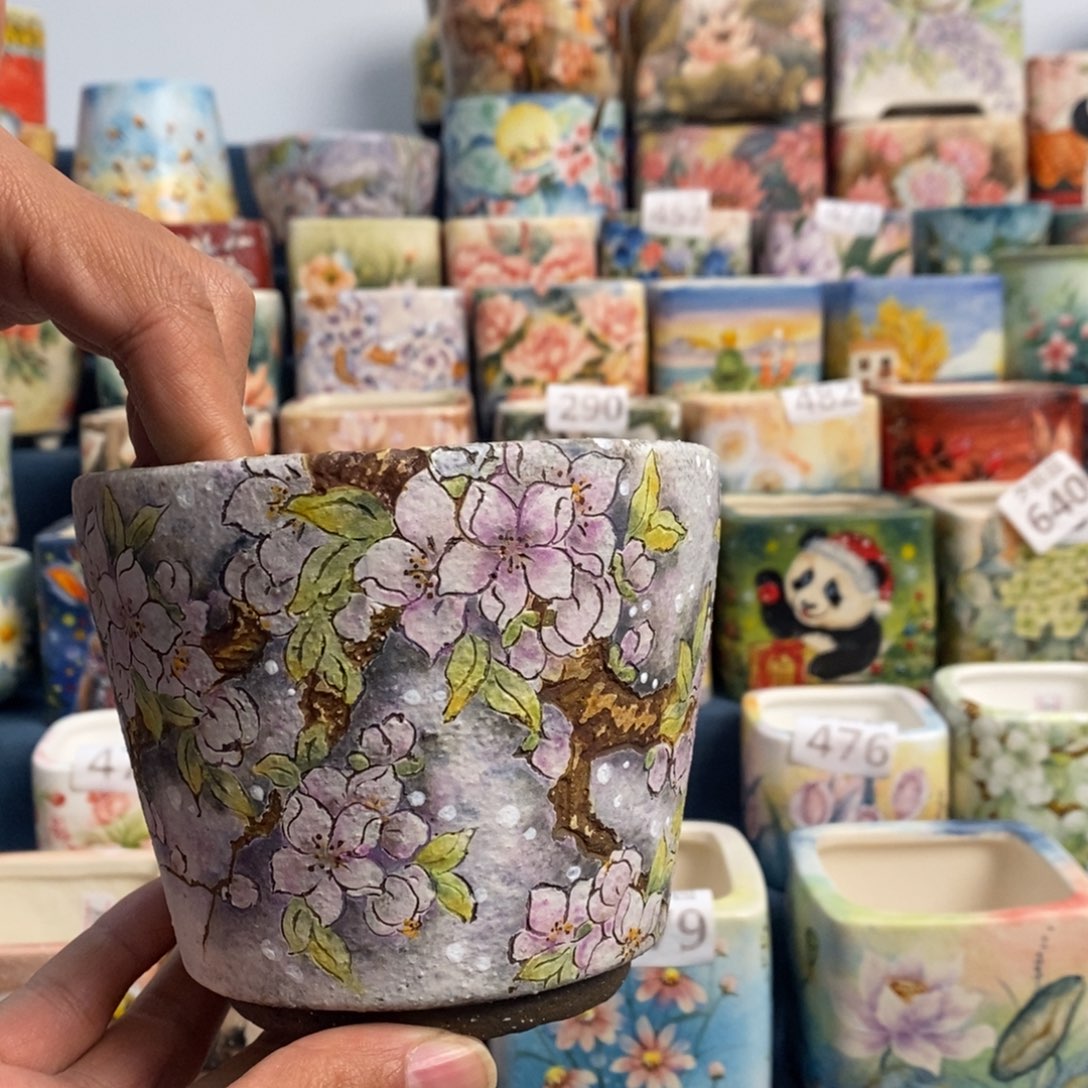 新出炉的刻线桃花很美