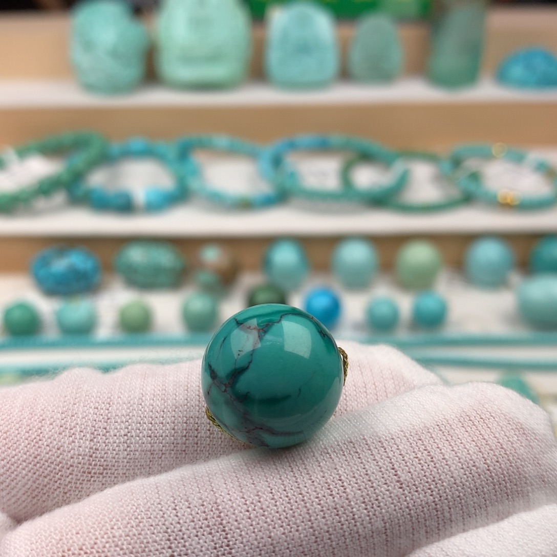 未镶嵌绿松石珠宝奇石卡16.4