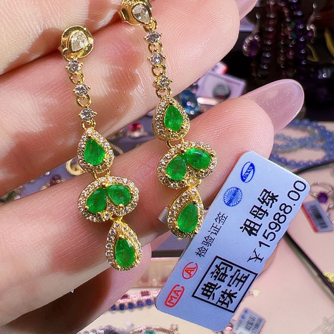 祖母绿银S925镶嵌祖母绿