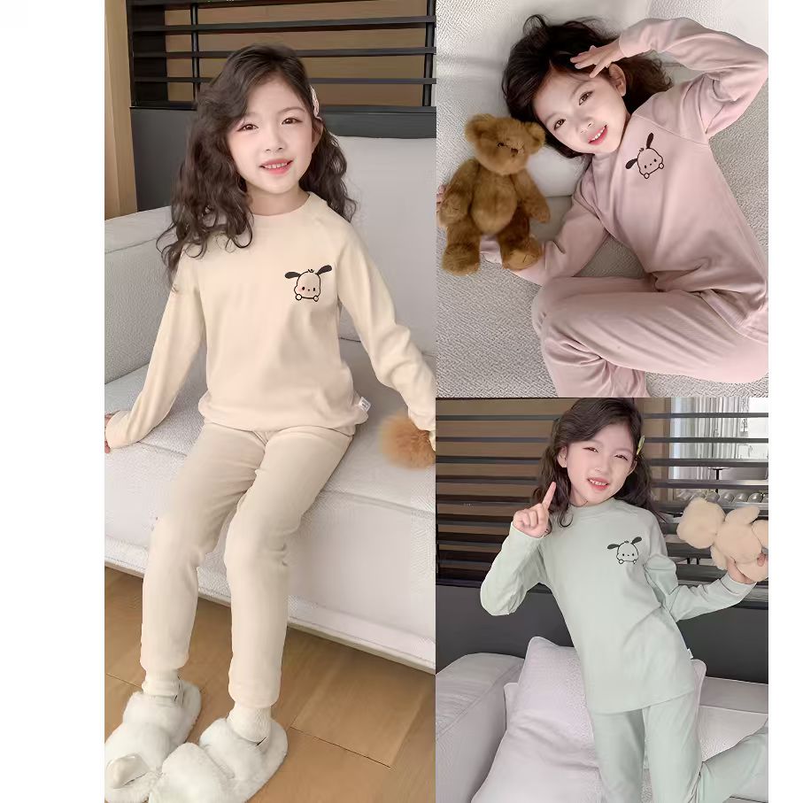 【慕斯暖绒】男女童新款秋冬2025新款童装内衣套装儿童睡衣家居服女