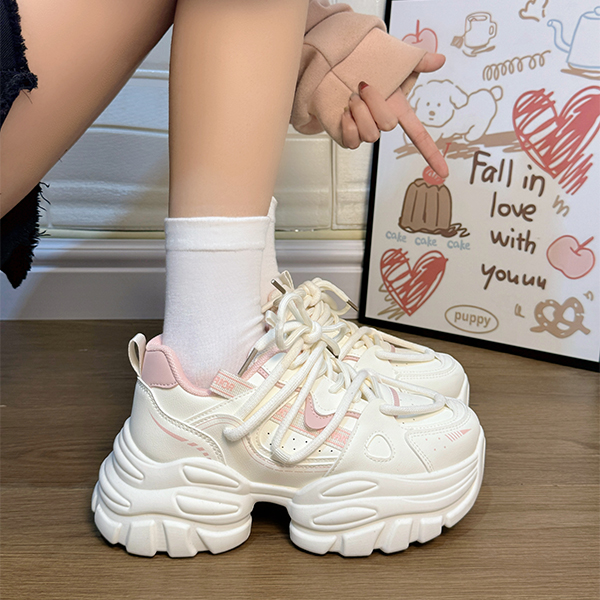 回力夏季深蓝色老爹鞋子女透气新款网鞋2025原创厚底增高厚底鞋