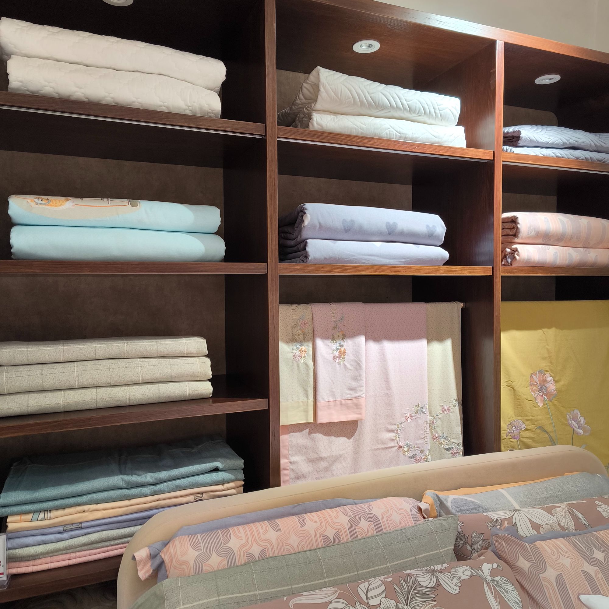 【小林寝饰】全棉磨毛四件套-简约款-花舞锦元200*230/220*240