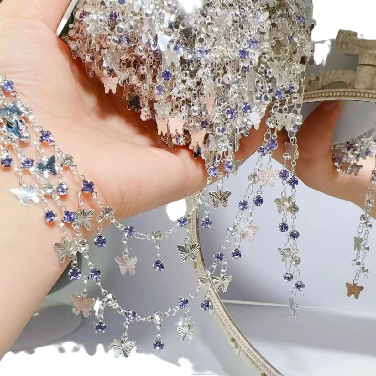 蝴蝶链条 百搭 穿珠DIY 编号280 