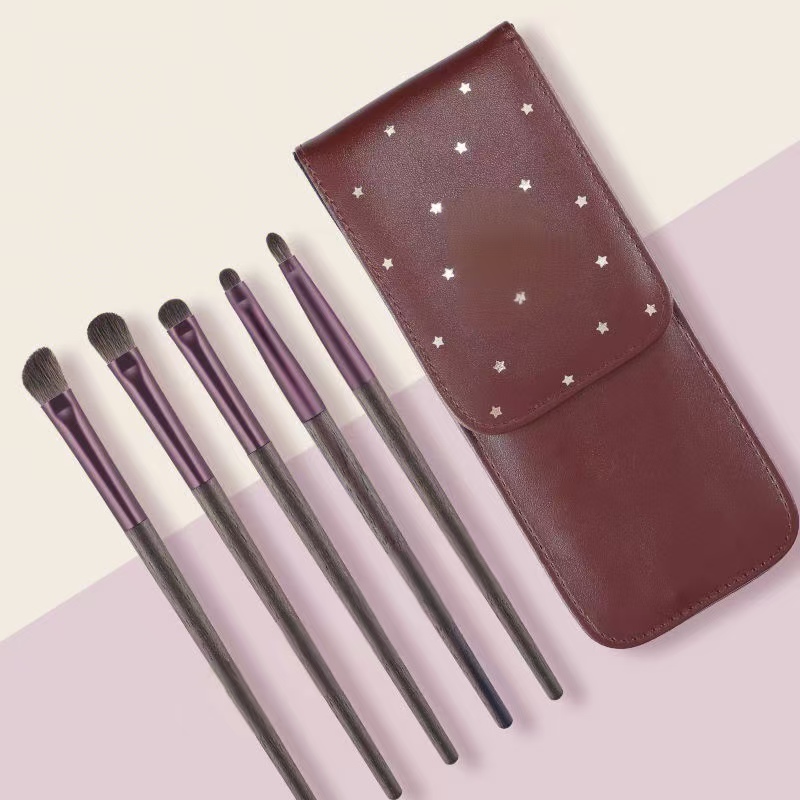 艾诺q同款5支黑檀系列眼影刷套装软毛遮瑕晕染鼻影刷柔软初学者