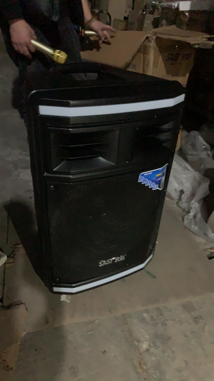 9新  15寸库存音响，箱体破洞，单麦