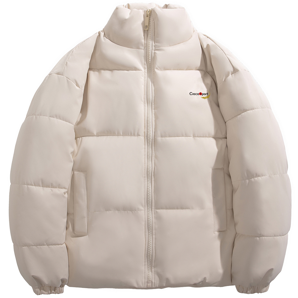 字母印花宽松落肩休闲棉服