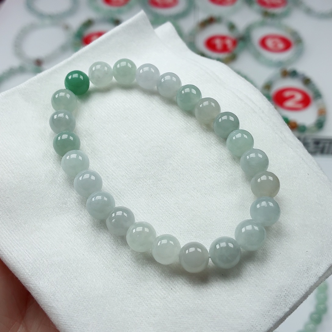 翡翠未镶嵌手链卡7.6（货中）