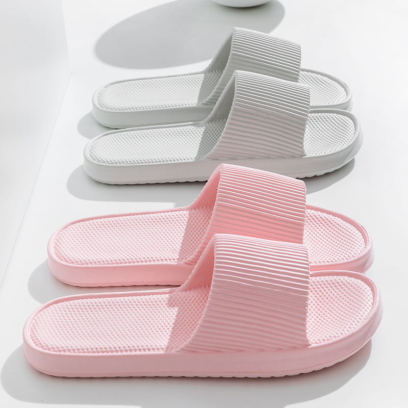 【换季特惠】EVA竖条清新按摩情侣凉拖鞋防滑舒适简约软底拖鞋11