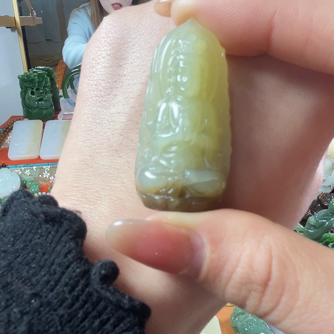 矮***3和田玉（糖玉）未镶嵌挂件