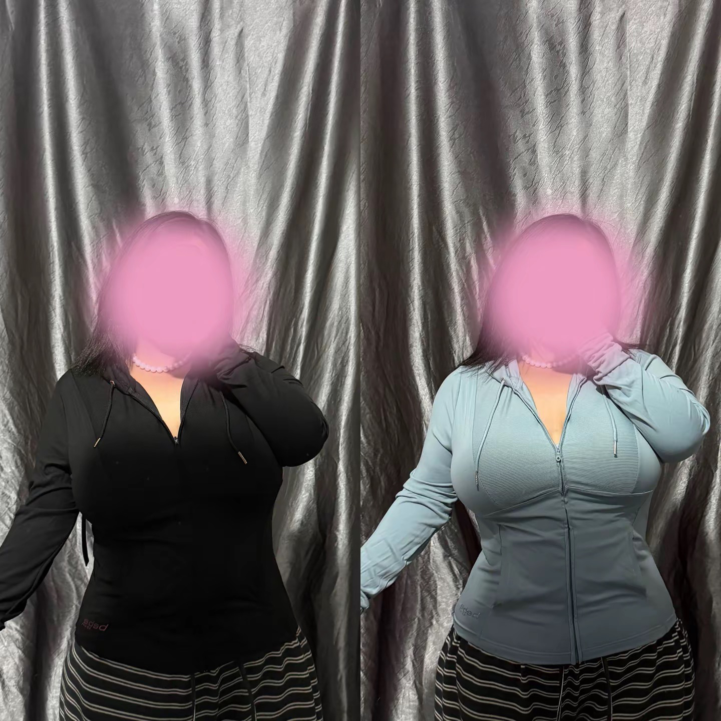 be修身瑜伽长袖开衫外套运动弹力连帽