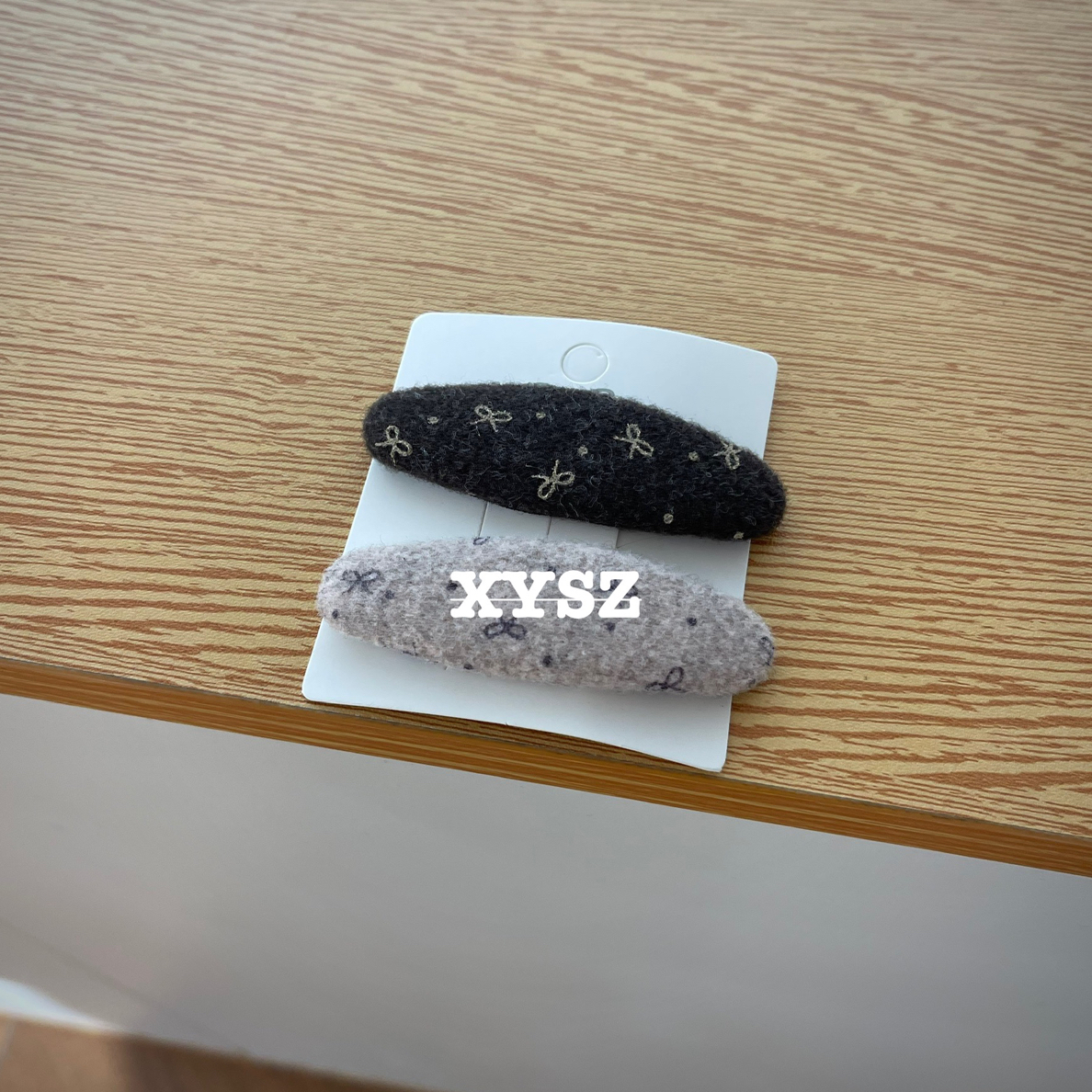 毛毛蝴蝶结发夹秋冬氛围感侧边少女风百搭新款