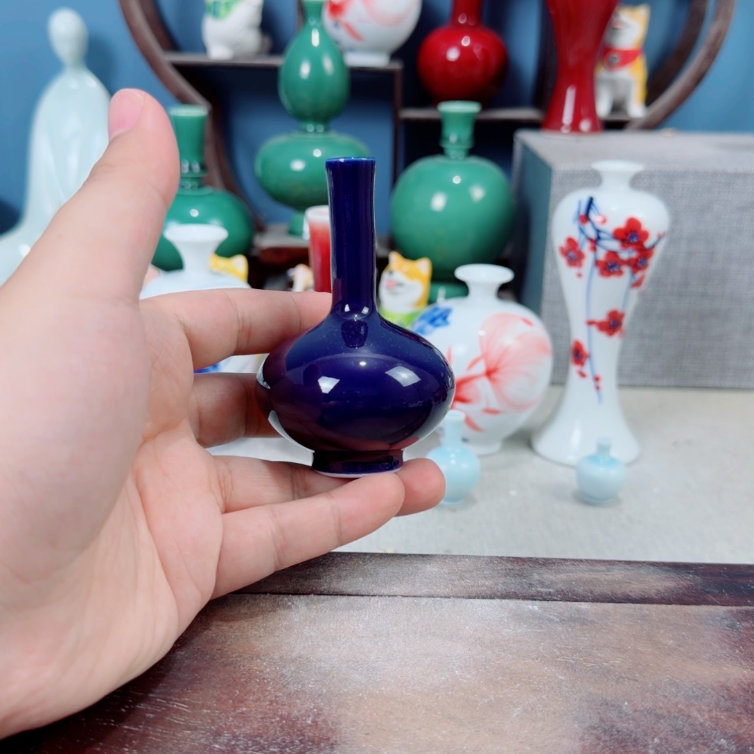 陶瓷手工小花器摆件