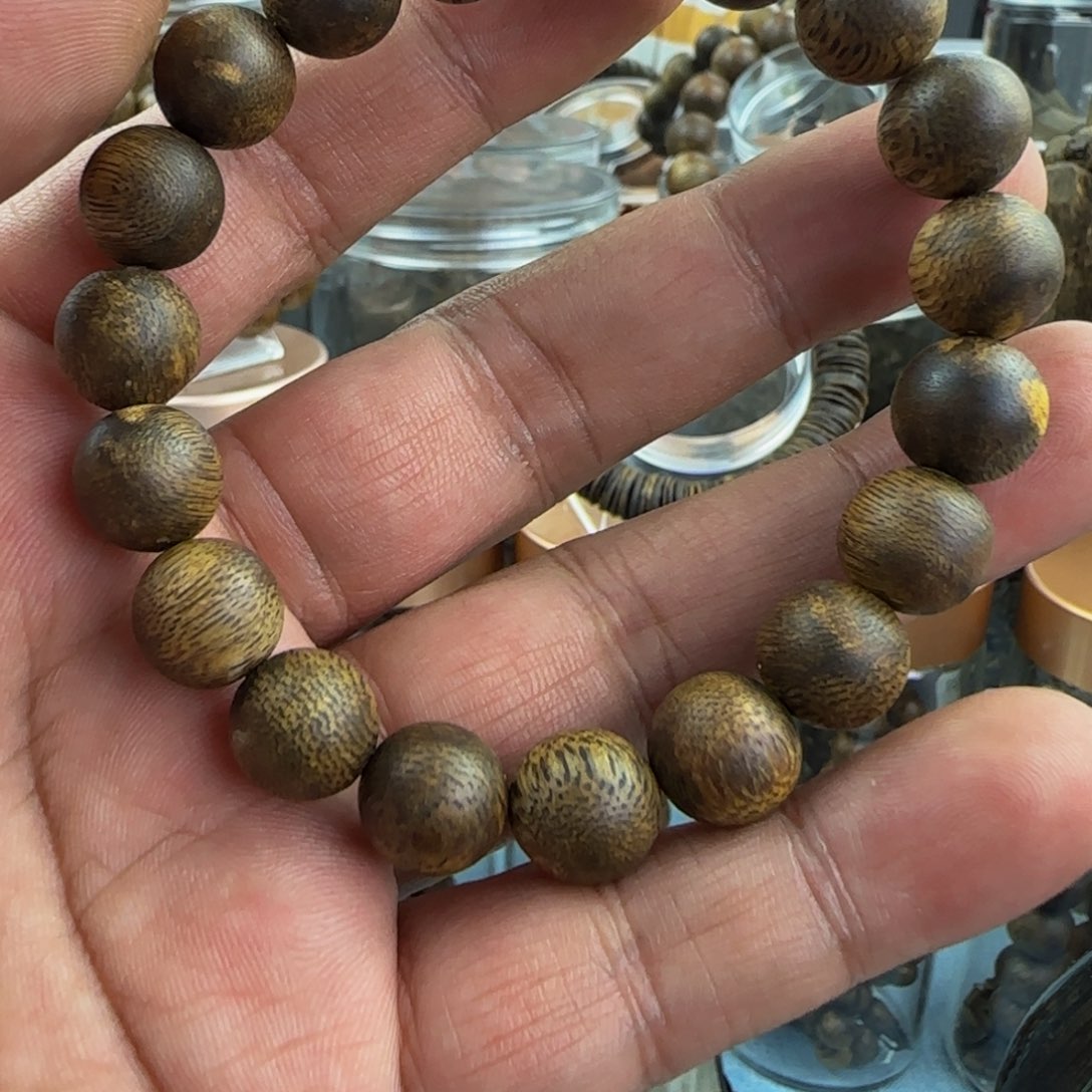 沉香手串卡1.1圆珠单圈