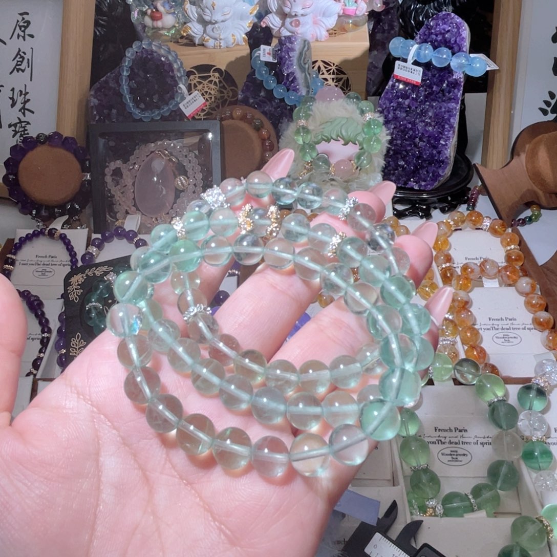 水晶手链银S925镶嵌水晶