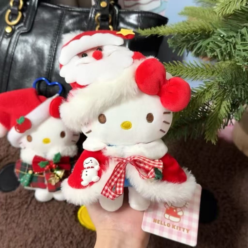 正版【圣诞披风】HelloKitty可爱少女包包挂件车载摆件圣诞礼物