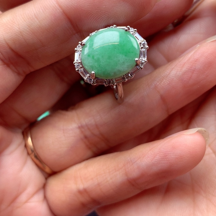 翡翠银S925镶嵌颈饰翡翠